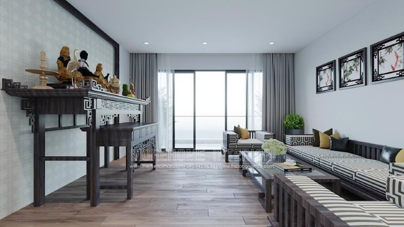 Thiết kế nội thất phòng thờ đẹp hiện đại cho nhà phố