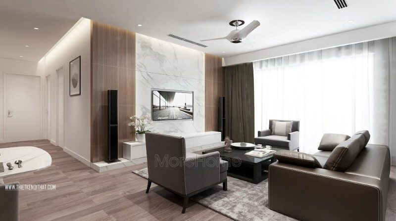 Mẫu thiết kế nội thất căn hộ cao cấp Imperia Garden hiện đại